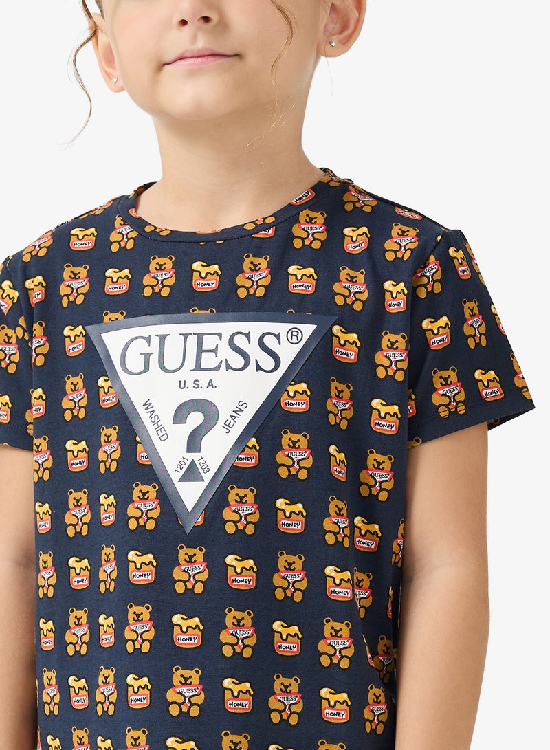 GUESS Kids Slogan Crew neck T-Shirt - Image 3